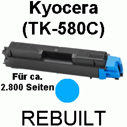 Toner-Patrone rebuilt Kyocera/Mita (TK-580C) Cyan FS-C 5150DN, FSC-5150 DN
