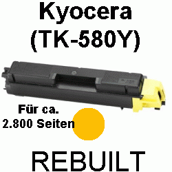 Toner-Patrone rebuilt Kyocera/Mita (TK-580Y) Yellow FS-C 5150DN, FSC-5150 DN