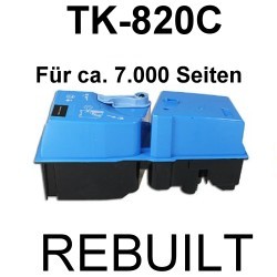 Toner-Patrone rebuilt Kyocera/Mita (TK-820C) Cyan FS-C 8100 DN