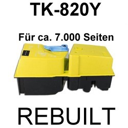 Toner-Patrone rebuilt Kyocera/Mita (TK-820Y) Yellow FS-C 8100 DN