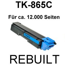 Toner-Patrone rebuilt Kyocera/Mita (TK-865C) Cyan, Taskalfa 250 CI/300 CI/Copystar CS 250 CI