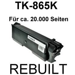Toner-Patrone rebuilt Kyocera/Mita (TK-865K) Black, Taskalfa 250 CI/300 CI/Copystar CS 250 CI