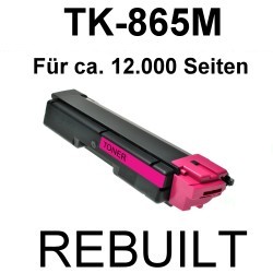 Toner-Patrone rebuilt Kyocera/Mita (TK-865M) Magenta, Taskalfa 250 CI/300 CI/Copystar CS 250 CI