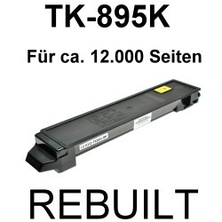 Toner-Patrone rebuilt Kyocera/Mita (TK-895K) Black, FS C 8020 MFP/8025 MFP/8520 MFP/8525 MFP