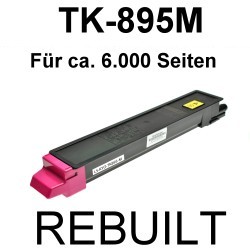 Toner-Patrone rebuilt Kyocera/Mita (TK-895M) Magenta, FS C 8020 MFP/8025 MFP/8520 MFP/8525 MFP