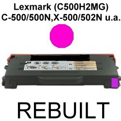 Toner-Patrone rebuilt Lexmark (C500H2MG) Magenta Optra C-500/500N/C500/C500N,X-500/502N/X500/X502N