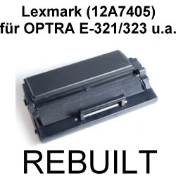 Toner-Patrone rebuilt Lexmark (12A7405) Optra E-321/323/323N, E321/E323/E323N