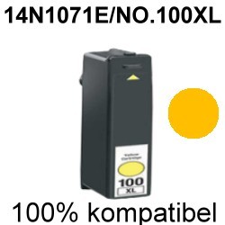 Drucker-Patrone kompatibel Lexmark (14N1095E/NO.100XL) Yellow Impact S-301/302/305/308, Interact S-602/605/608, Interpret S-402/405/408, Intution S-502/505/508, Prestige Pro-802/805/808, Prevail Pro-702/705/706/708/709