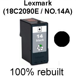Drucker-Patrone rebuilt Lexmark Nr.14A  (18C2090E) Black, X 2600/2620/2630/2650/2670/Z 2300/2310/Z 2320