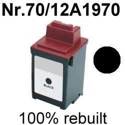 Drucker-Patrone rebuilt Lexmark (12A1970/NO.70) Black Lexmark X-63/70/71/73/82/125/4200/4250/4260/4270/4280, Z-11/31/41/42/43/44/45/46/51/52/53/54/82, F-4250/4260/4270/4290, P120/P122