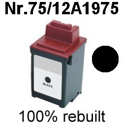 Drucker-Patrone rebuilt Lexmark (12A1975/NO.75) Black Lexmark X-63/70/71/73/82/125/4200/4250/4260/4270/4280, Z-11/31/41/42/43/44/45/46/51/52/53/54/82, F-4250/4260/4270/4290, P120/P122