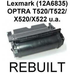 Toner-Patrone rebuilt Lexmark (12A6835) Optra T520/T520D/T520DN/T520N/T520N SBE/T520SBE/T522/T522DN/T522N/T522S,X520/X522/X522S