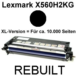 Toner-Patrone rebuilt Lexmark (X560H2KG) Black, X 560 DN/X 560N