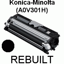 Toner-Patrone rebuilt Konica-Minolta (A0V301H) Black Magicolor-1600W/1650EN/1650END/1650ENDT/1680MF/1690MF