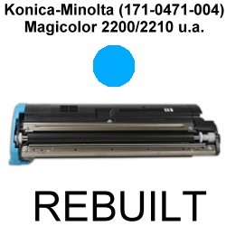 Toner-Patrone rebuilt Konica-Minolta (1710471004) Cyan Magicolor-2200/2200DL/2200DP/2200EN/2200GN/2200N/2200PS/2210/2210GN/2210N/2210PS