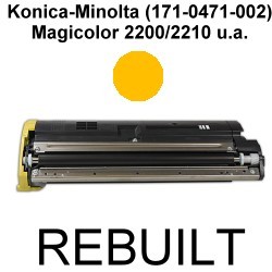 Toner-Patrone rebuilt Konica-Minolta (1710471002) Yellow Magicolor-2200/2200DL/2200DP/2200EN/2200GN/2200N/2200PS/2210/2210GN/2210N/2210PS