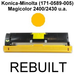 Toner-Patrone rebuilt Konica-Minolta (1710589005) Yellow Magicolor-2400W/2430DL/2430Desklaser/2450/2450D/2450DX/2450PS/2480MF/2490MF/2500W/2530DL/2550/2550DN/2550N/2590MF 