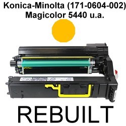 Toner-Patrone rebuilt Konica-Minolta (171-0604-002) Yellow Magicolor-5440/5440DL/5440DLD/5440DLX/5440Desklaser/5450/5450D/5450DLX/5450DX