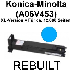 Toner-Patrone rebuilt Konica-Minolta (A06V453) Cyan, Magicolor 5500/5550/5550 D/5550 DH/5550 DT/5550 DTH/5550 Dthf/5570/5570 D/5570 DH/5570 DTH/5570 Dthf/5600 Series/5650 EN/5670 D/5670 DTH/5670 Dthf/5670 EN