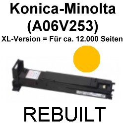 Toner-Patrone rebuilt Konica-Minolta (A06V253) Yellow, Magicolor 5500/5550/5550 D/5550 DH/5550 DT/5550 DTH/5550 Dthf/5570/5570 D/5570 DH/5570 DTH/5570 Dthf/5600 Series/5650 EN/5670 D/5670 DTH/5670 Dthf/5670 EN