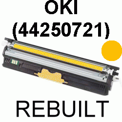 Toner-Patrone rebuilt Oki (44250721) Yellow C-110/130N, MC-160N,C110/C130N/MC160N