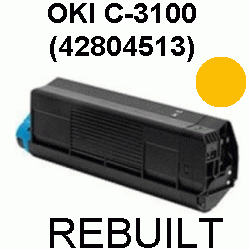 Toner-Patrone rebuilt Oki (42804513) Yellow C-3100/C3100
