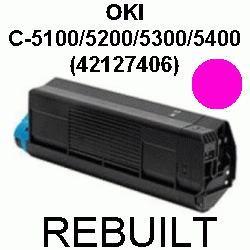 Toner-Patrone rebuilt Oki (42127406) Magenta C-5100/5200/5300/5400,C5100/C5200/C5300/C5400