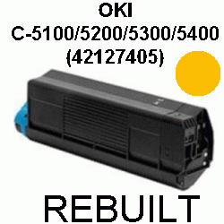 Toner-Patrone rebuilt Oki (42127405) Yellow C-5100/5200/5300/5400,C5100/C5200/C5300/C5400