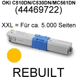 Toner-Patrone rebuilt Oki (44469722) Yellow C-510DN/C-530DN/MC-561DN