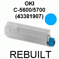 Toner-Patrone rebuilt Oki (43381907) Cyan C-5600/5700/C5600/C5700