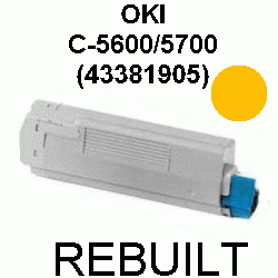 Toner-Patrone rebuilt Oki (43381905) Yellow C-5600/5700/C5600/C5700