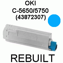 Toner-Patrone rebuilt Oki (43872307) Cyan C5650/C5750/C-5650/5750