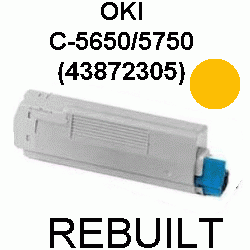Toner-Patrone rebuilt Oki (43872305) Yellow C5650/C5750/C-5650/5750