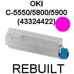 Toner-Patrone rebuilt Oki (43324422) Magenta C5500/C5550/C5800/C5900, C-5500/5550/5800/5900