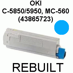 Toner-Patrone rebuilt Oki (43865723) Cyan C-5850/5950,C5850/C5950,MC-560/MC560