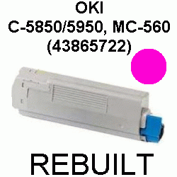 Toner-Patrone rebuilt Oki (43865722) Magenta C-5850/5950,C5850/C5950,MC-560/MC560