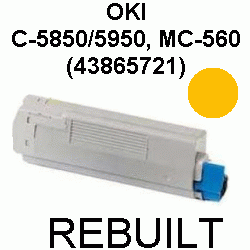 Toner-Patrone rebuilt Oki (43865721) Yellow C-5850/5950,C5850/C5950,MC-560/MC560