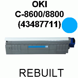 Toner-Patrone rebuilt Oki (43487711) Cyan C8600/C8800/C-8600/8800