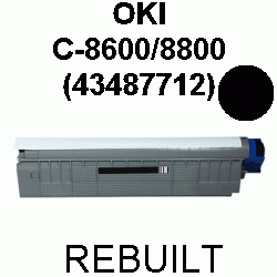 Toner-Patrone rebuilt Oki (43487712) Black C8600/C8800/C-8600/8800
