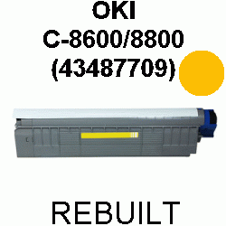 Toner-Patrone rebuilt Oki (43487709) Yellow C8600/C8800/C-8600/8800