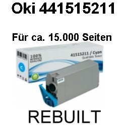 Toner-Patrone rebuilt Oki (41515211) Cyan, C 9000/C 9200/C 9200 CCS/C 9200 DN/C 9200 DXN/C 9200 N/C 9200 N CCS/C 9400/C 9400 CCS/C 9400 DXN/C 9400 DXN CCS/Executive 3000 Series/Executive 3037/Executive 3037 DXN/Executive 3037 E