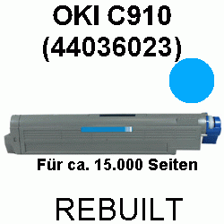 Toner-Patrone rebuilt Oki (44036023) Cyan C-910, C910 DN, C910N, C910DN, C910 N, C-910DN, C-910N