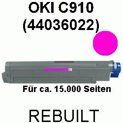 Toner-Patrone rebuilt Oki (44036022) Magenta C-910, C910 DN, C910N, C910DN, C910 N, C-910DN, C-910N