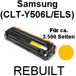 Toner-Patrone rebuilt Samsung (CLT-Y506L/ELS) Yellow CLP-680 DW/ND, CLP680, CLX-6260, CLX6260 FD/FR/FW/ND