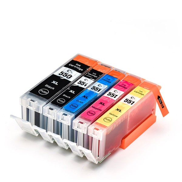 5-er Multipack Drucker-Patrone kompatibel Canon (PGI-550XL/CLI-551XL) BK/PBK/C/M/Y