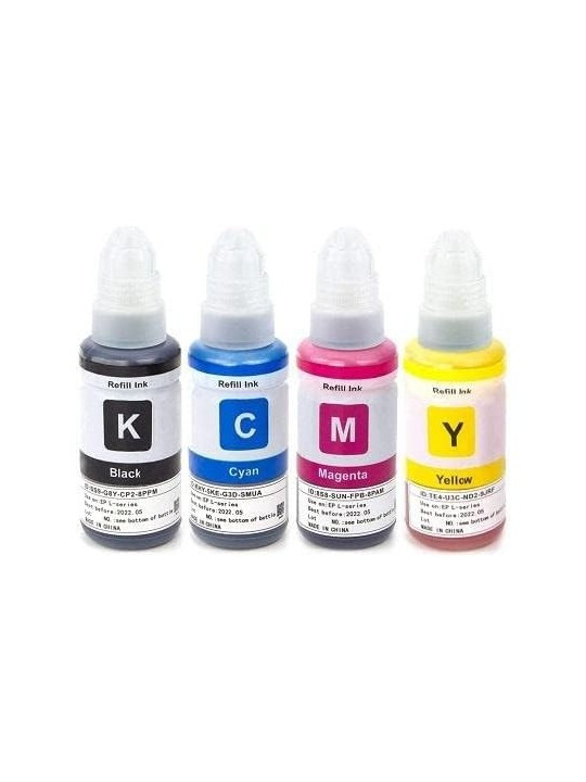 Multipack Nachfülltinte kompatibel Epson (113) BK+C+M+Y, Epson EcoTank ET-5150/5170/5800/5805/5850/5880/16150/16600/16605/16650/16680