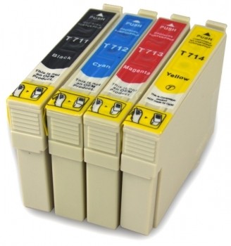 Multipack Drucker-Patrone Epson (T0711-T0713) BK/C/M/Y