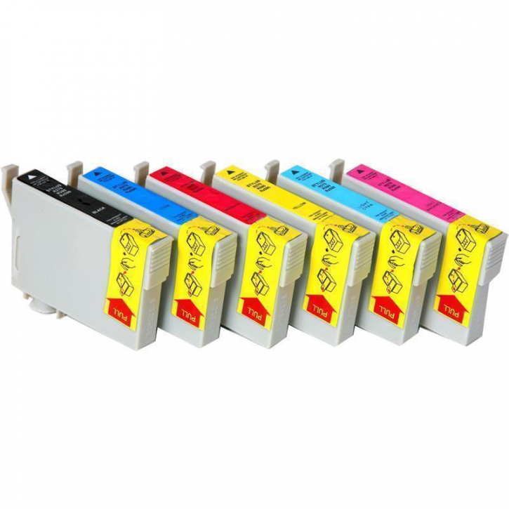 6-er Multipack Drucker-Patrone Epson (T0801-T0806) BK/C/M/Y/LC/LM