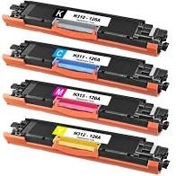 SET Toner kompatibel HP (CE310A/CE311A/CE312A/CE313A, 126A) C/M/Y/K