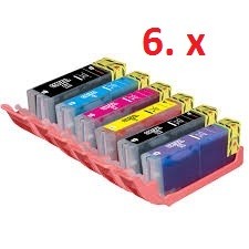 6-er Multipack Drucker-Patrone kompatibel Canon (PGI-580XXL/CLI-581XXL) BK/PBK/C/M/Y/BLUE